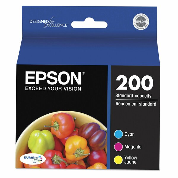 Epson T200520S (200) DURABrite Ultra Ink, 165 PY, Cyan; Magenta; Yellow T200520S